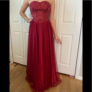 Red Sequin Heart Dress